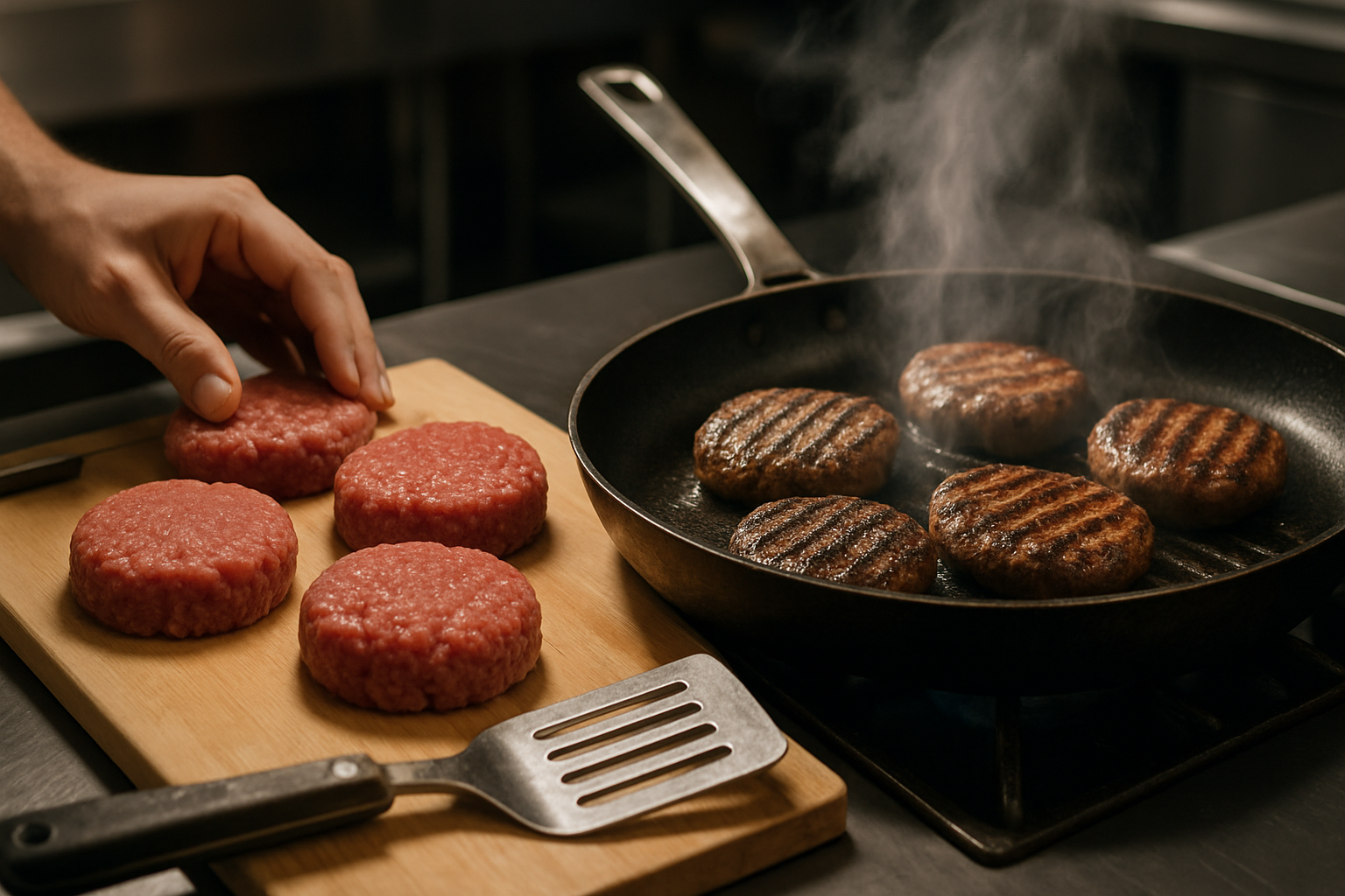 cooking beef patties
